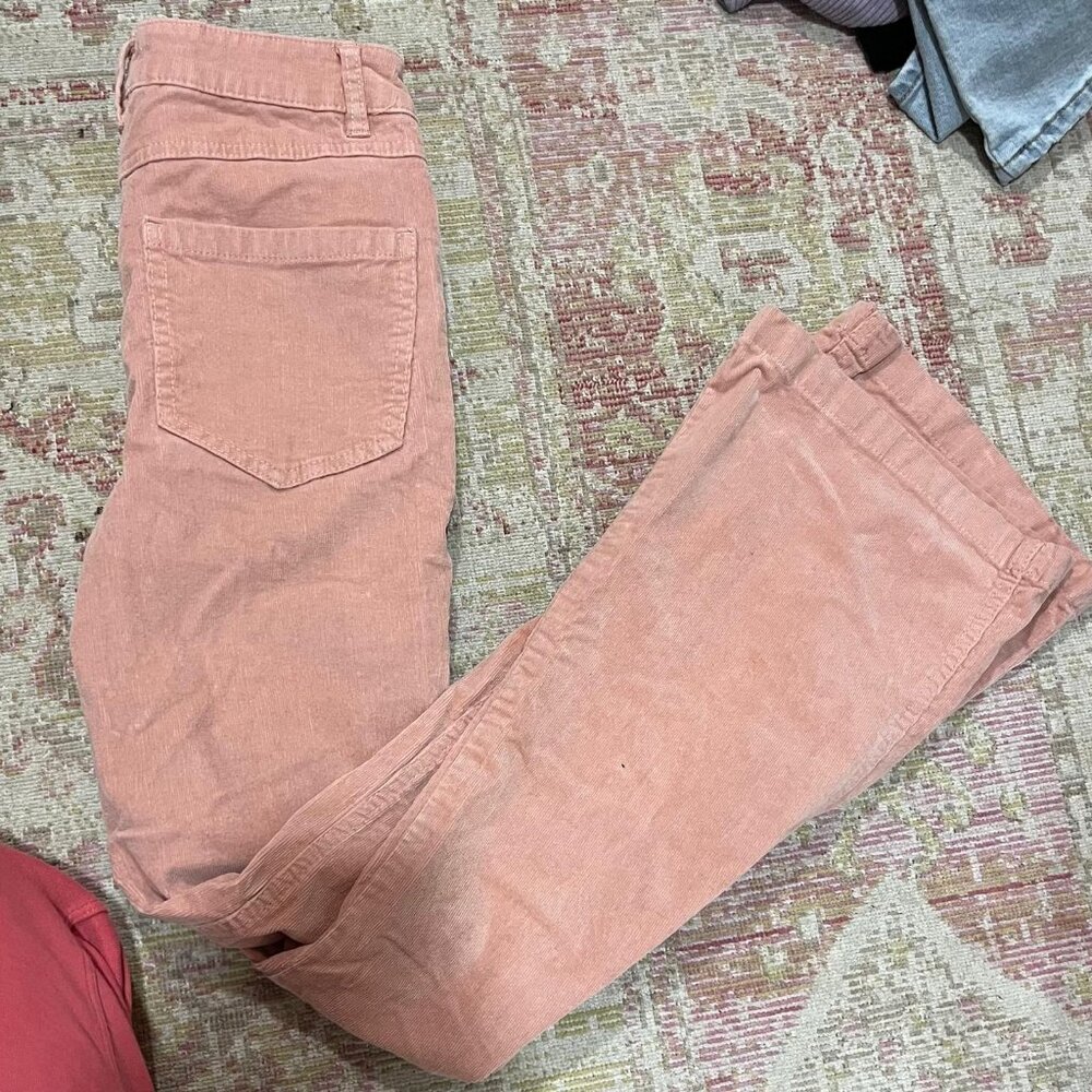 Corduroy pink flared jeans